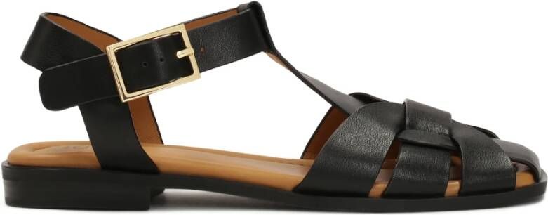 Kazar Zwarte leren sandalen