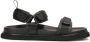 Kazar Zwarte leren sandalen met klittenbandsluitingen - Thumbnail 1