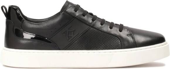 Kazar Czarne skórzane sneakersy na białej podeszwie|79006-01-00|44