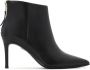 Kazar Zwarte leren stiletto laarzen met rits aan de achterkant - Thumbnail 1