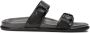 Kazar Zwarte Leren Urban Slides Black Heren - Thumbnail 1