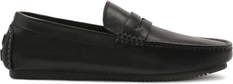 Kazar Zwarte mocassins met hiel-overlay