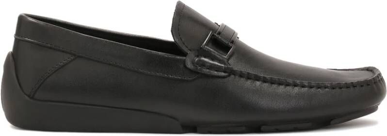 Kazar Zwarte mocassins van glad leer