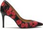 Kazar Zwarte pumps met bloemenborduurpatroon Multicolor Dames - Thumbnail 1