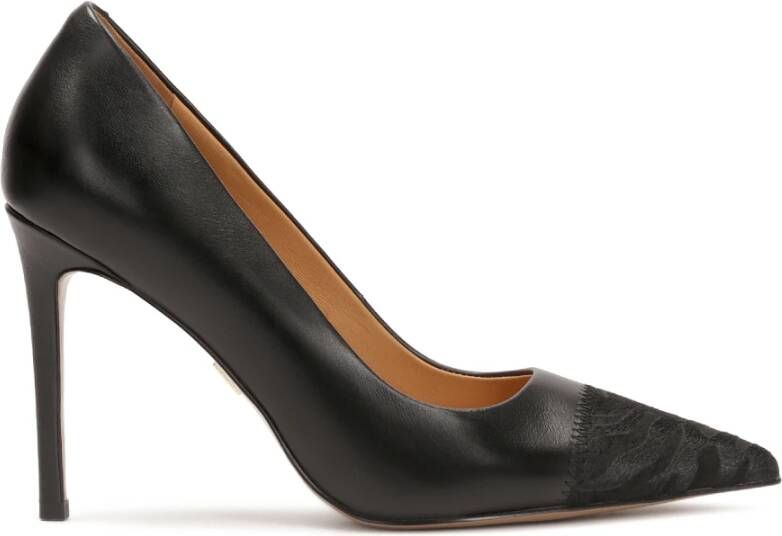 Kazar Black pumps with hair finish embellished noses