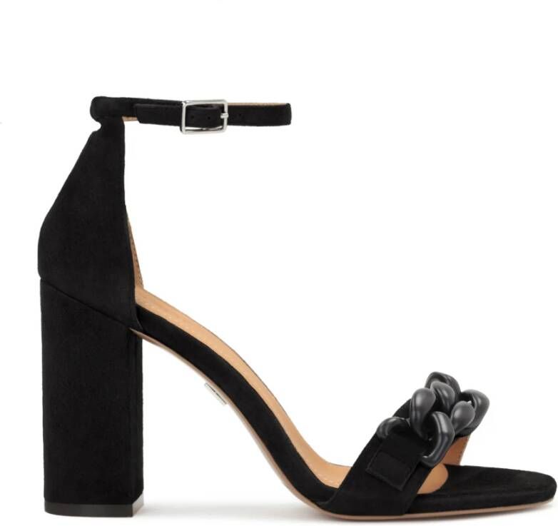 Kazar Zwarte sandalen met bedekte hiel versierd met een ketting - Foto 2