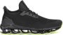 Kazar Originele zwarte herensneakers met een groene zool - Thumbnail 2