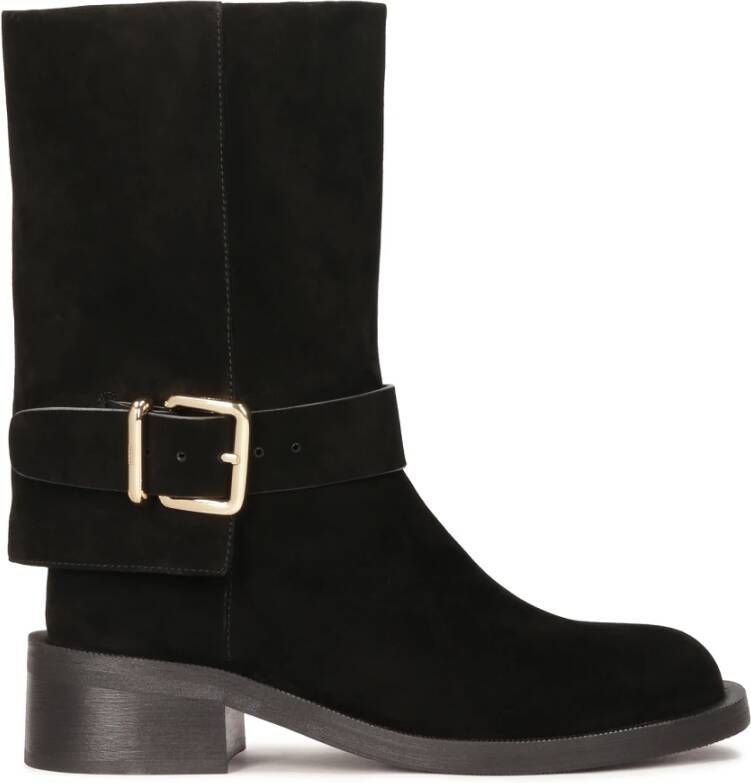 Kazar Zwarte suède laarzen van het officiersmodel - Foto 2