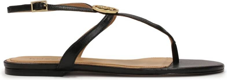 Kazar Zwarte teenslippers in flipflop-stijl