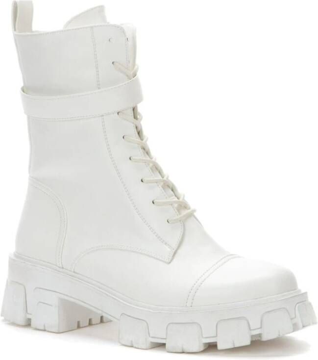 Keddo Witte Casual Enkellaarsjes