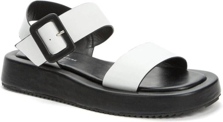 Keddo Witte Open Platte Sandalen Vrouwen