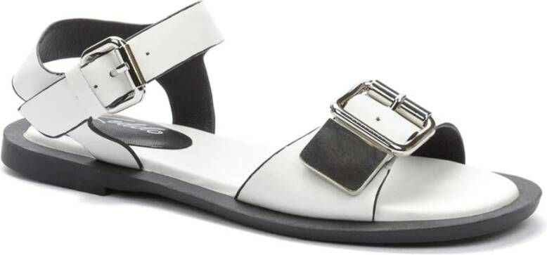 Keddo Witte Open Platte Sandalen Vrouwen