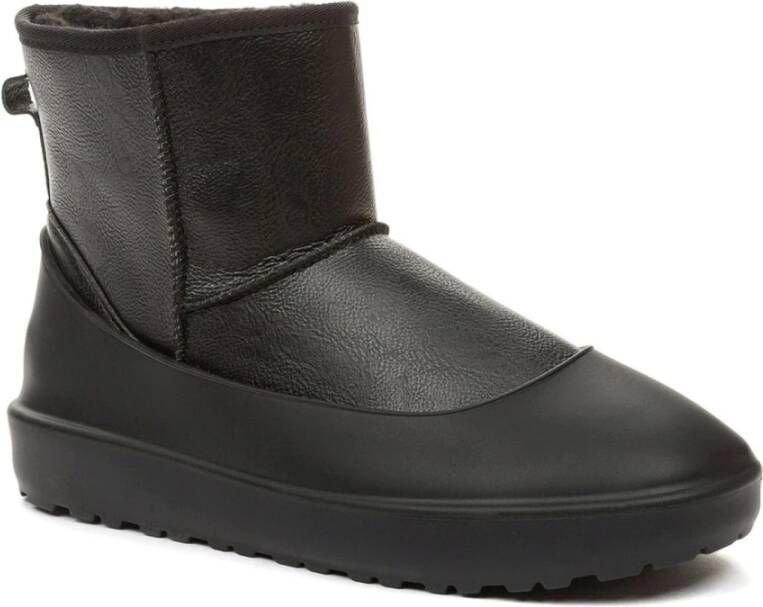 Keddo Zwarte Casual Enkellaarsjes voor Mannen