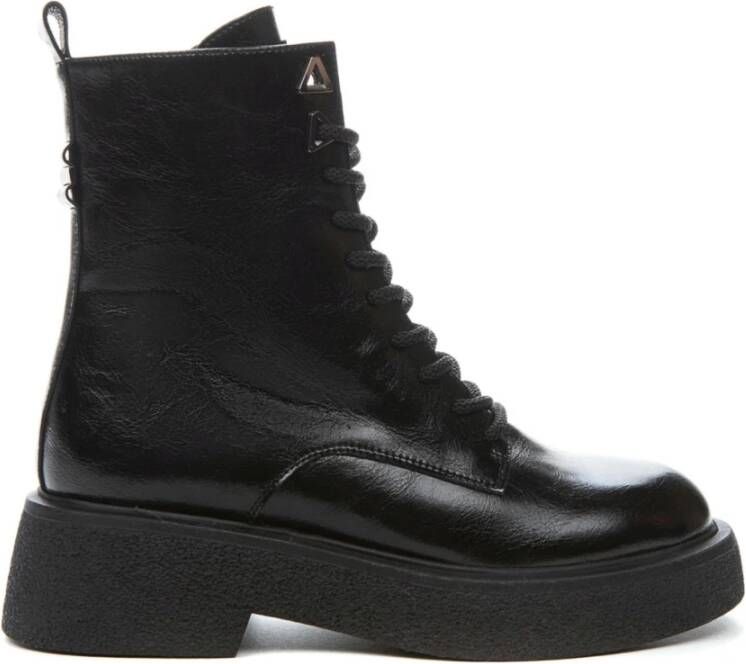 Keddo Zwarte Gesloten Enkellaarsjes voor Vrouwen