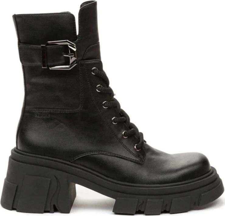 Keddo Zwarte Gesloten Enkellaarsjes voor Vrouwen