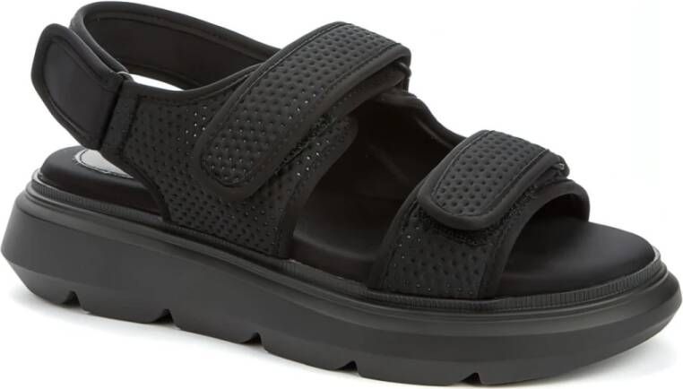 Keddo Zwarte Open Platte Sandalen Vrouwen
