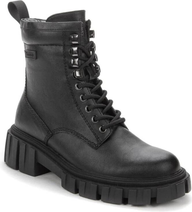 Keddo Zwarte warme enkellaarsjes voor vrouwen