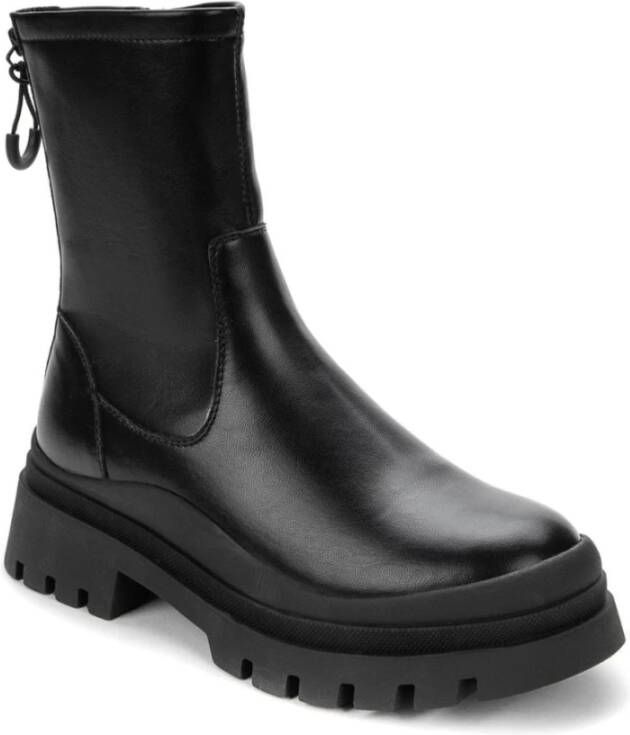 Keddo Zwarte warme enkellaarsjes voor vrouwen