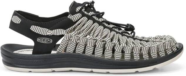 Keen Geweven Koordsandalen Grijs Zwart Gray Heren