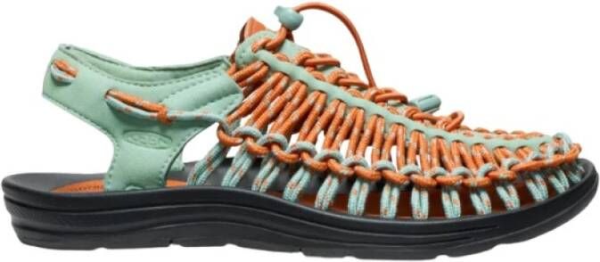 Keen Granietgroen Goudkleurige Vlam Sandalen