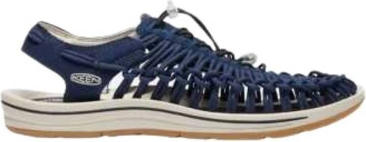 Keen Footwear Uneek Canvas Open Air Sneaker Navy Birch