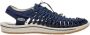 Keen Footwear Uneek Canvas Open Air Sneaker Navy Birch - Thumbnail 1