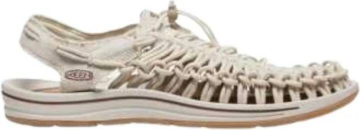 KEEN Lage Sneakers Heren Uneek Canvas M Maat: 45 Materiaal: Textiel Kleur: Beige