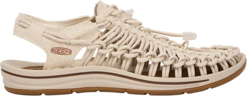 KEEN Lage Sneakers Heren Uneek Canvas M Maat: 43 Materiaal: Textiel Kleur: Beige