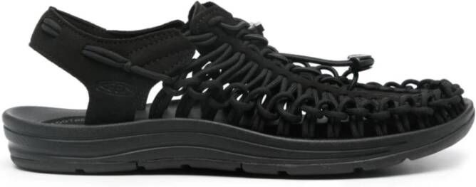 Keen Zwarte Sneakers met Knoopdetail Black Dames