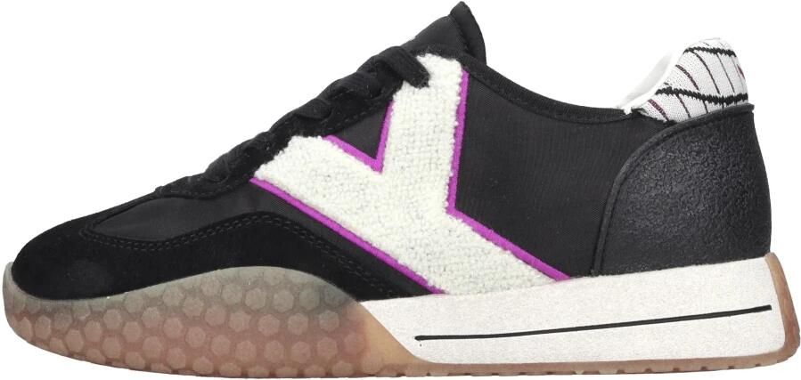 KEH NOO dames sneaker Drake D suède en nylon zwart wit - Foto 2