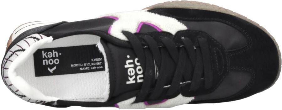 KEH NOO dames sneaker Drake D suède en nylon zwart wit - Foto 3
