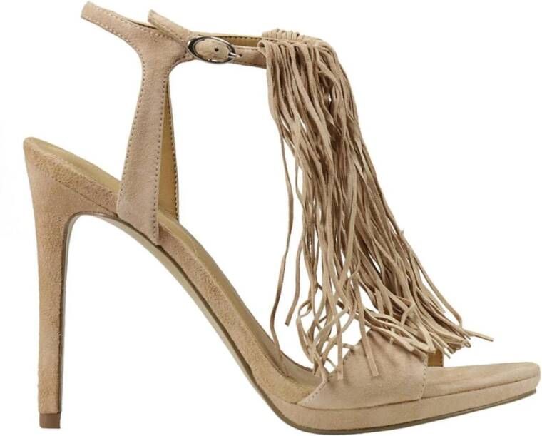 Kendall + Kylie Blush Roze Franje Hak Sandalen