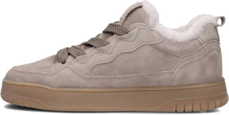 Kennel & Schmenger Beige Suède Lage Sneakers