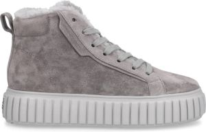 Kennel & Schmenger Hoge Sneaker van Veloursleer Grijs Dames