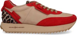 Kennel & Schmenger Lage Osaka Suède Sneaker Rood Dames