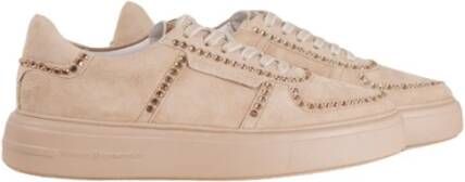 Kennel & Schmenger Sneaker van suède met strass steentjes Beige Dames