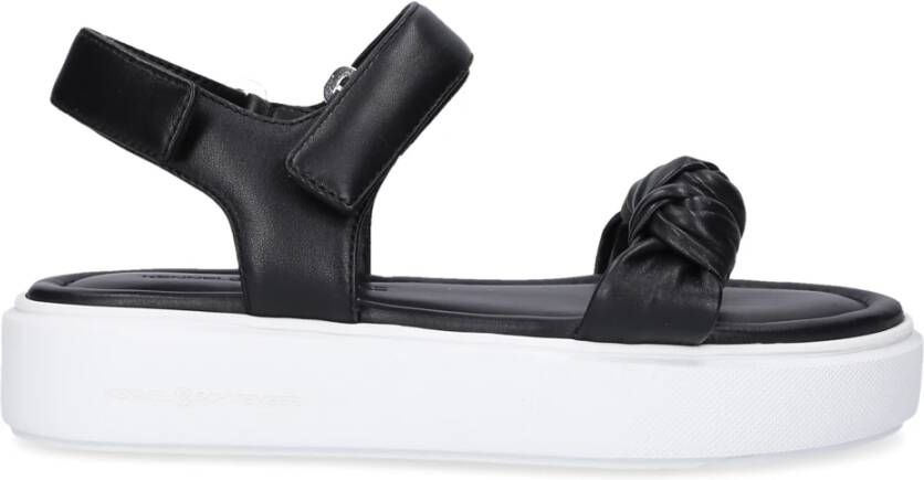 Zwarte clearance platte sandalen