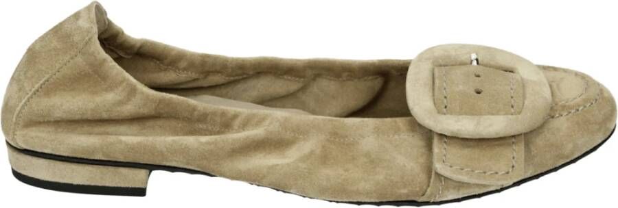 Kennel & Sch ger Taupe Suède Ballerina Schoenen