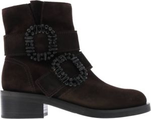Kennel & Schmenger Trendy Sweden Stof Enkellaarzen Bruin Dames