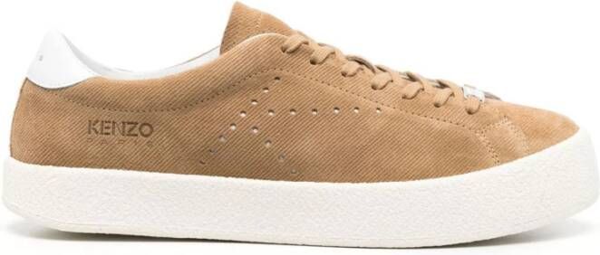 Kenzo Beige Leren Sneakers Beige Heren