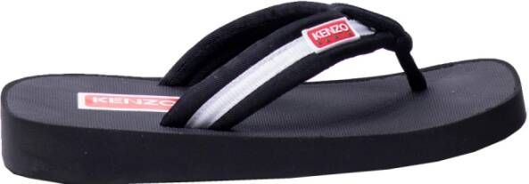 Kenzo Elegante Zwarte Flip Flop Mules Zwart Dames