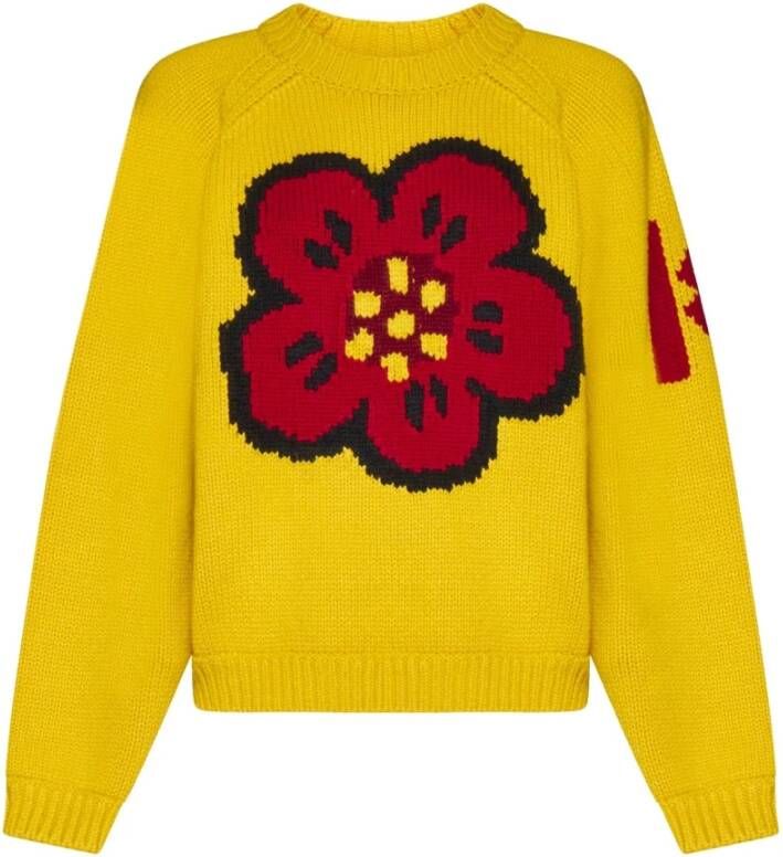 Kenzo Katoenen Pullover met Lange Mouwen en Ribgebreide Boorden