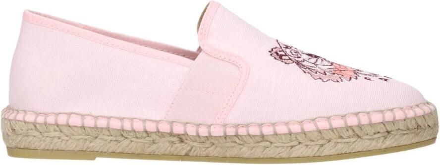 Kenzo Roze Stoffen Espadrilles met Frontlogo