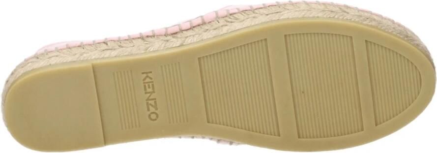 Kenzo Roze Stoffen Espadrilles met Frontlogo