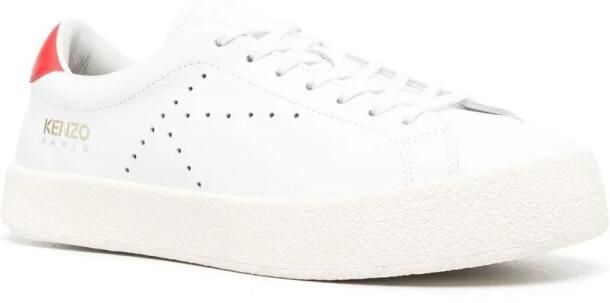 Kenzo Witte Leren Sneakers met Logo White Heren - Foto 2