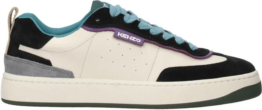 Kenzo Multicolor Leren Sneakers Casual Vetersluiting