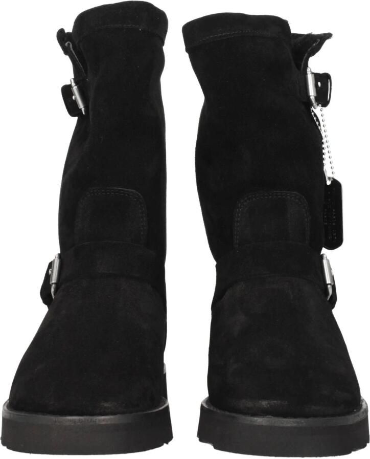 Kenzo Zwarte Leren Enkellaarzen