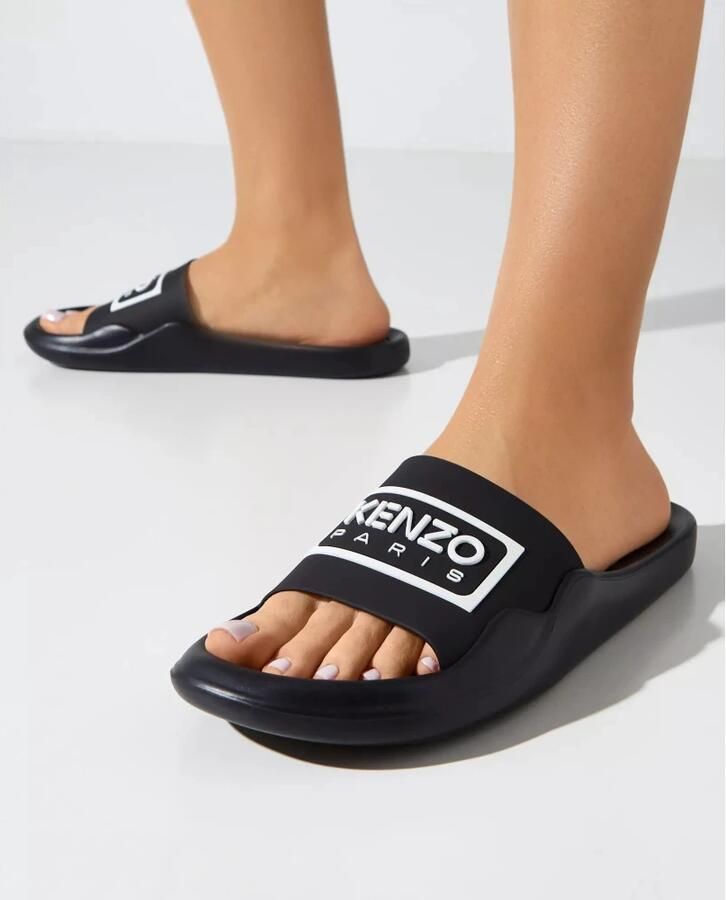 Kenzo Zwarte Logo Slides Stijlvolle Zomer Schoeisel - Foto 2
