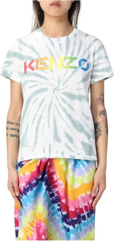 Kenzo Regenboog Logo Grafisch Katoenen Tee