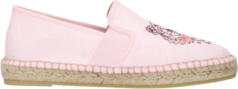 Kenzo Roze Stoffen Espadrilles met Frontlogo
